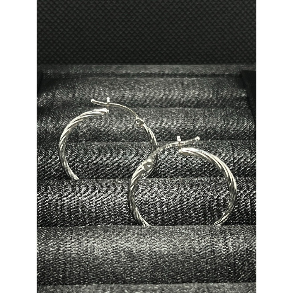 Arracadas de Plata 925 Silver Hoop Earrings 925โ